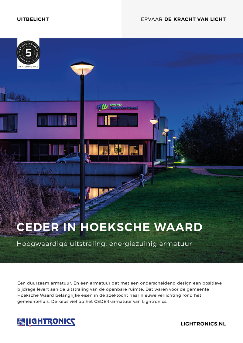 Lightronics Project CEDER Hoeksche Waard Uitbelicht Cover