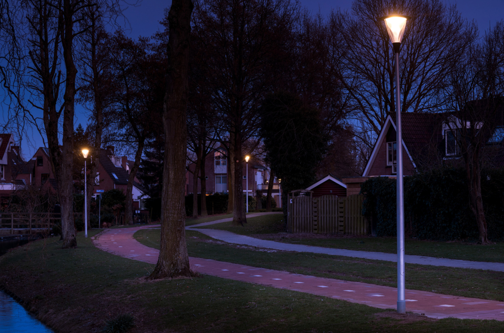 Lightronics Prunus A3 armaturen in de openbare ruimte van Oud Beijerland