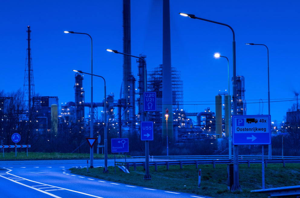 Lightronics BRISA en BRISA PLUS armaturen langs de provinciale weg in Borsele
