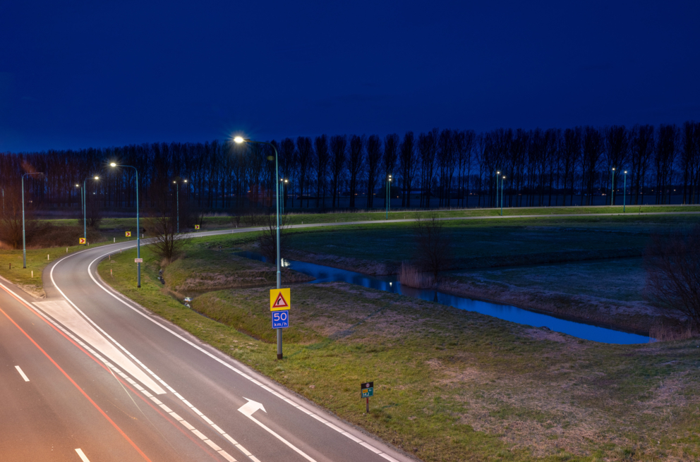 Lightronics BRISA en BRISA PLUS armaturen langs de snelweg in Borsele