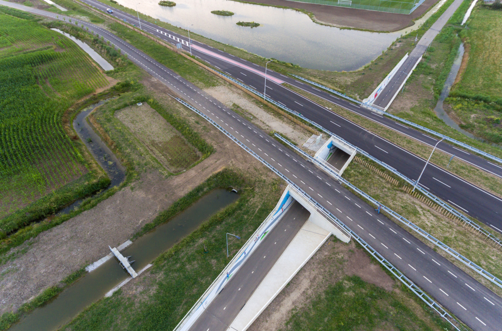 Lightronics Ventego armaturen in een fietstunnel in Zaltbommel