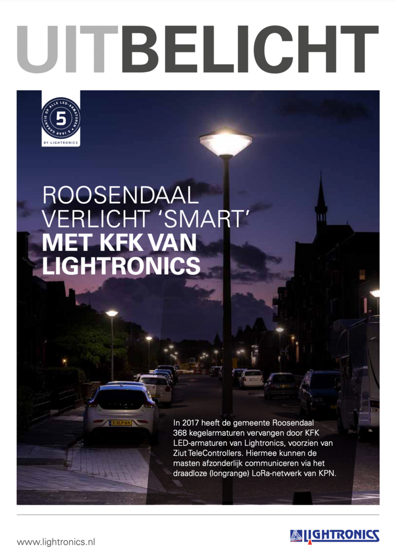 Lightronics KFK armatuur Roosendaal uitbelicht