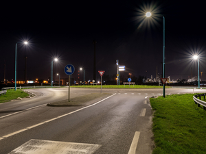 Lightronics BRISA en BRISA PLUS armaturen langs een rotonde in Borsele