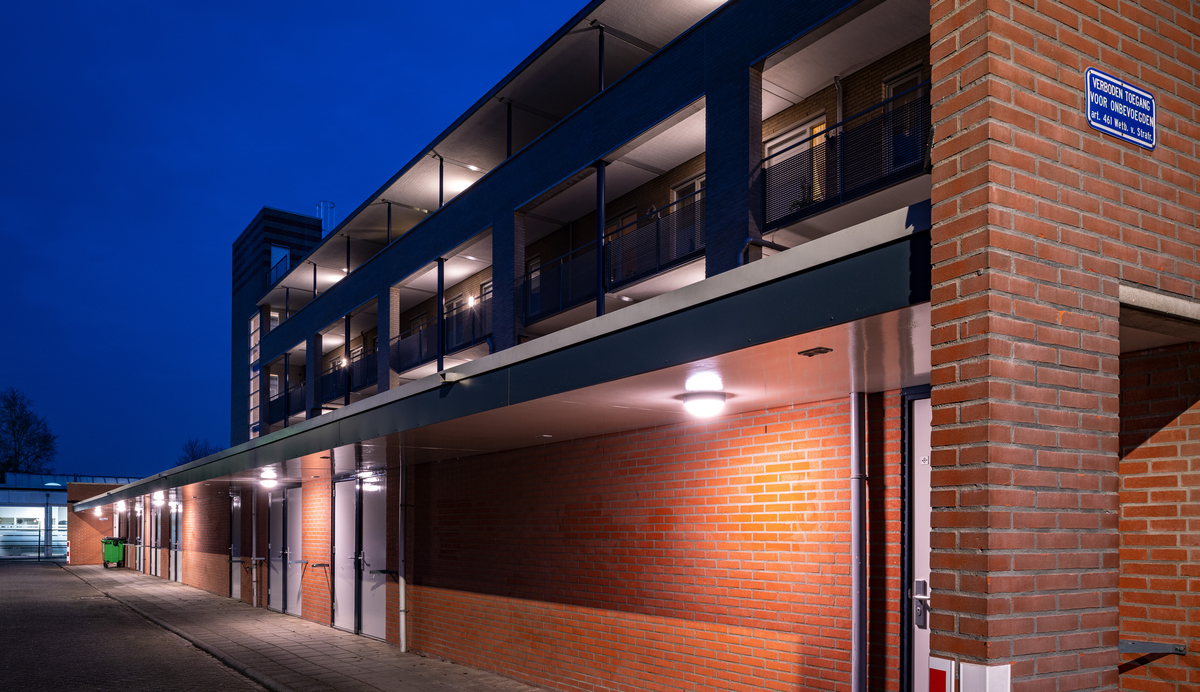 Lightronics DOTT en RINK armaturen in een appartementencomplex van Bernstein in Eerbeek