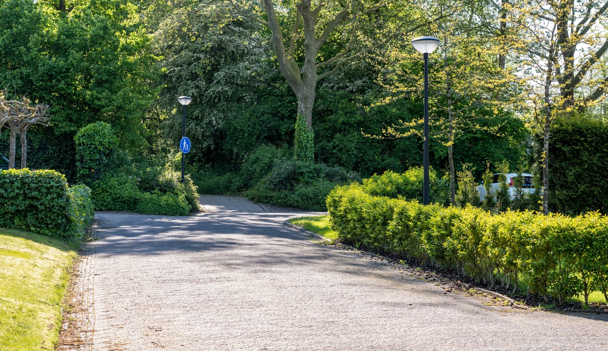 Lightronics CEDER A2 armaturen langs een weg in het Fabritiuspark in Heerhugowaard