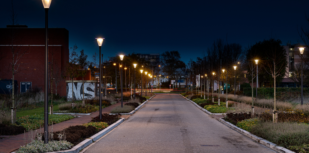 Lightronics PRUNUS A2 armaturen in woonstraat Gildestraat in Heerhugowaard