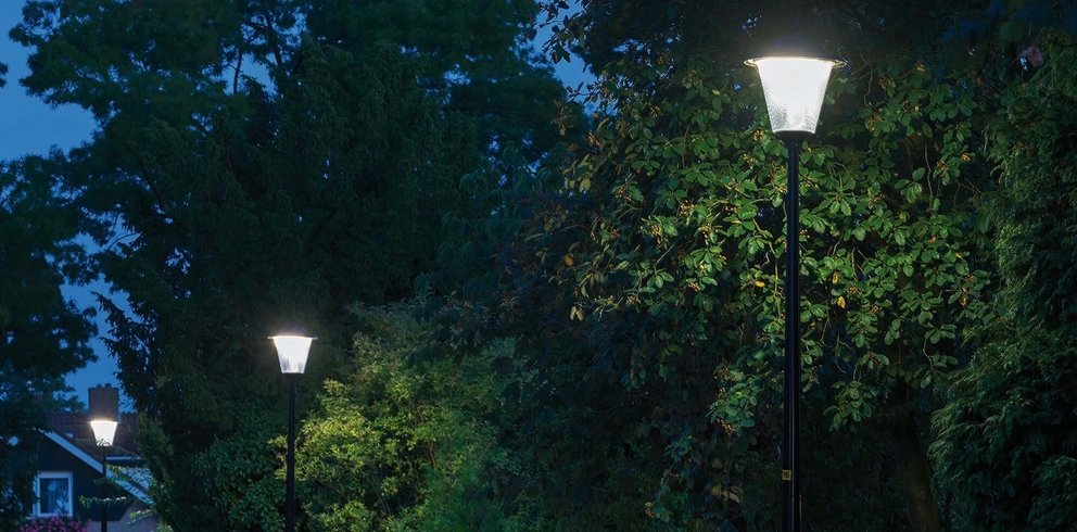 Lightronics SGR armatuur langs een straat Lightronics SGR armatuur langs een straat