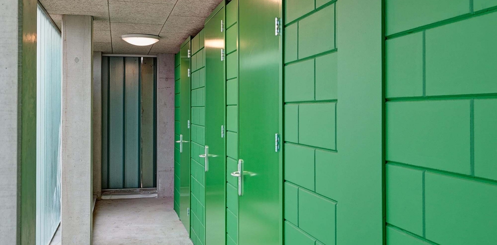 Lightronics armatuur DOTT EXTREME in een appartementencomplex Lightronics armatuur DOTT EXTREME in een appartementencomplex