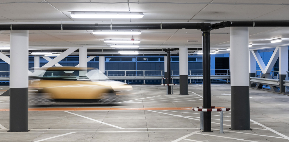 Lightronics PGA II Smart Scan armaturen in een parkeergarage in Tilburg