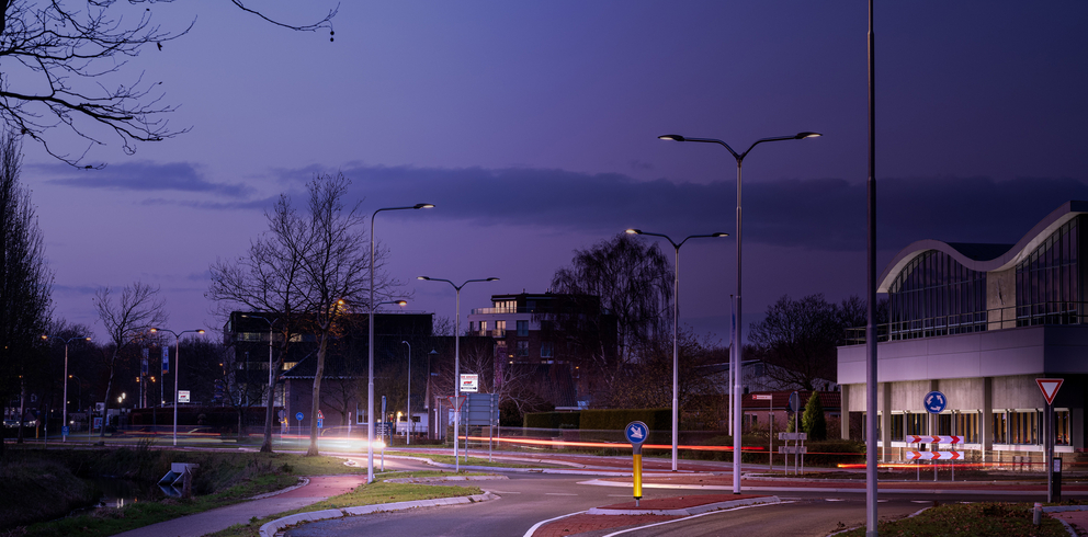 Lightronics BURAN armaturen op een rotonde in Druten