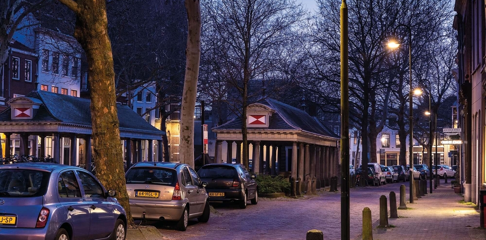 Lightronics HTA armaturen langs een weg in een woonwijk