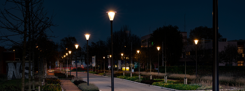 Lightronics PRUNUS A2 armaturen in woonstraat Gildestraat in Heerhugowaard
