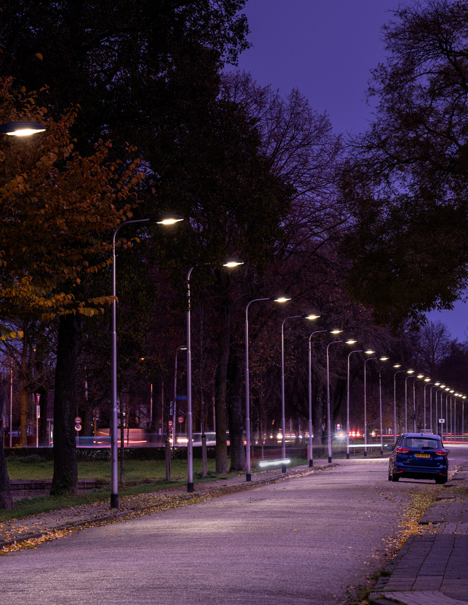 Lightronics Mistral LED armaturen op een toegangsweg in Culemborg