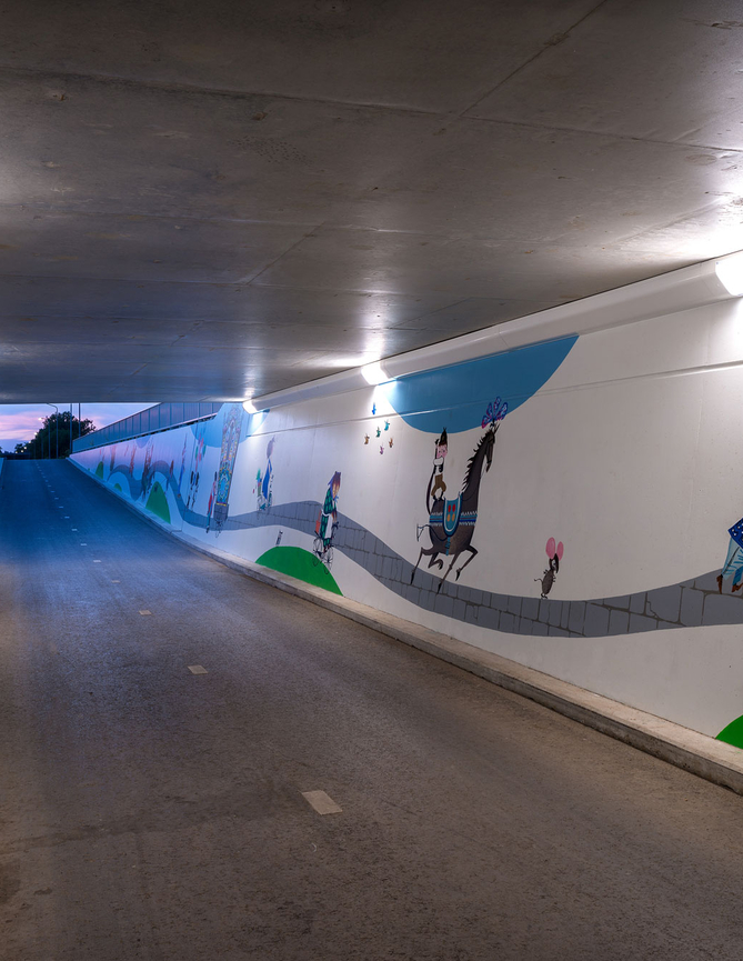 Lightronics armaturen in tunnels en onderdoorgangen