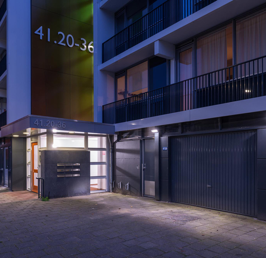 Lightronics GPA armaturen bij de entree van een appartementencomplex in Weezenhof in Nijmegen