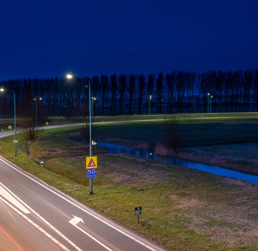 Lightronics BRISA en BRISA PLUS armaturen langs de snelweg in Borsele